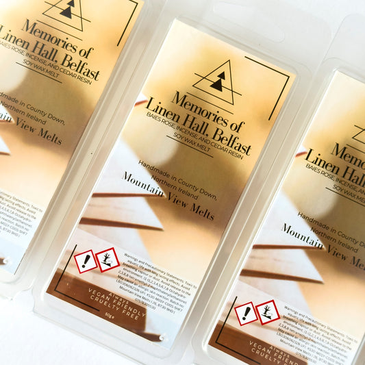 Memories of Linen Hall, Belfast wax melt from Mountain View Melts