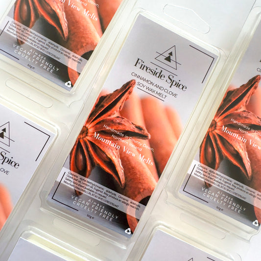 Fireside Spice soy wax melt from Mountain View Melts
